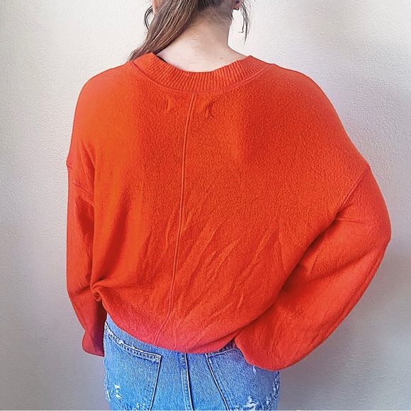 Free People Beach TGIF Balloon Sleeve Sweater Pullover Women’s Size SP - Picture 5 of 7